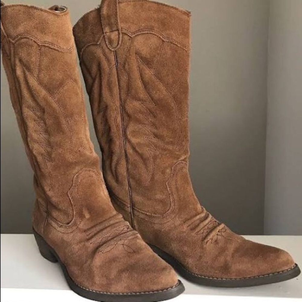 Roxy suede cowboy boots